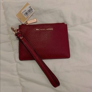 michael kors maroon coin purse
